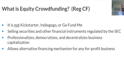 thecrowdfundinglawyers.com founder Paul H Jossey joins Next by Shulman Rogers for Equity Crowdfunding Webinar